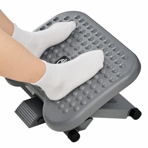 HUANUO HUANUO Adjustable Desk Footrest, 3 Height Position & 30° Tilt